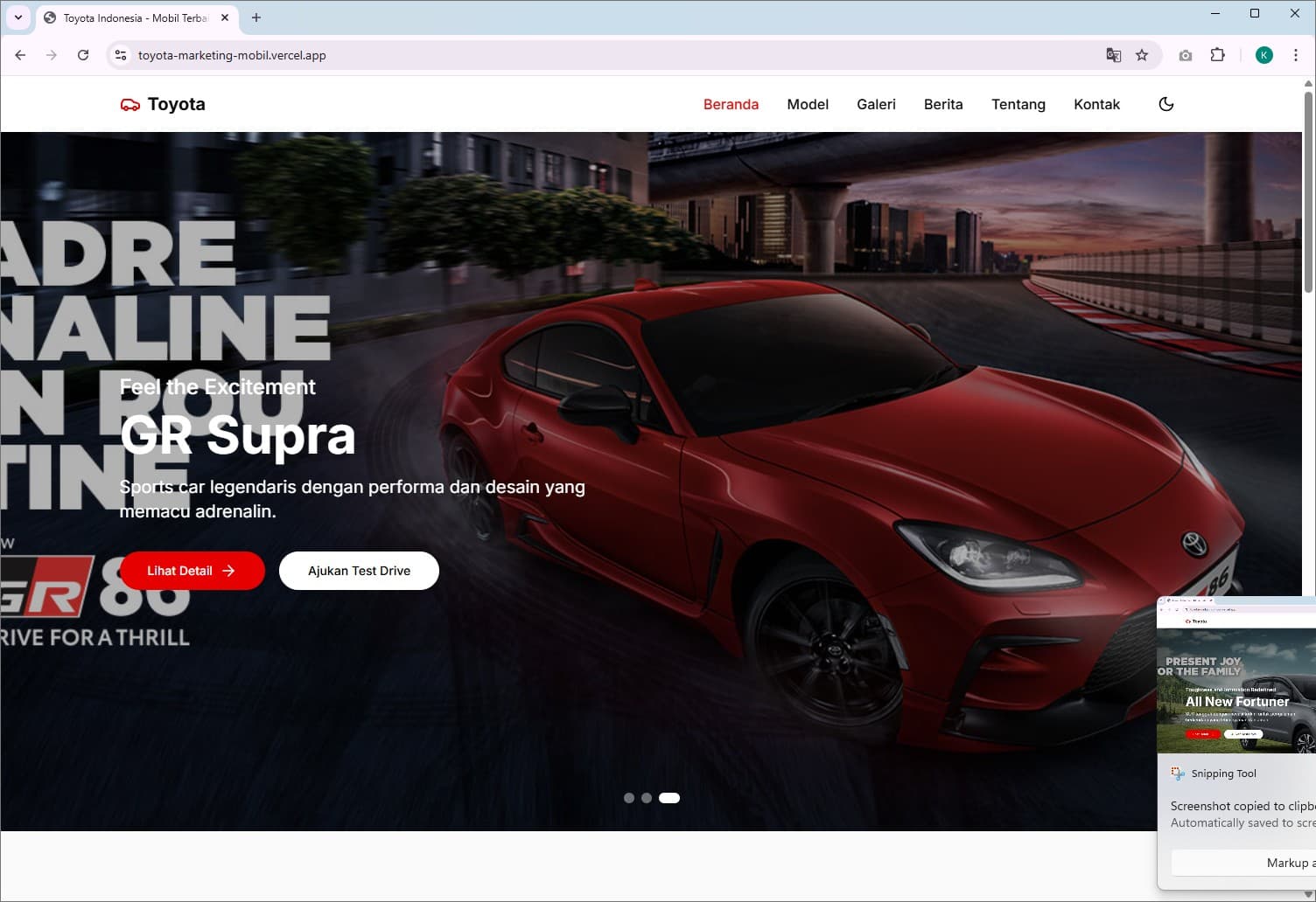 Web Marketing Toyota NextJS